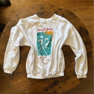 American Vintage White Graphic Sweater